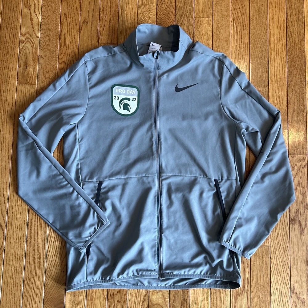 Nike Dri Fit MSU Spartans 1/4‎ Zip Great Long Sleeve Mens Size M Pro Day 2022